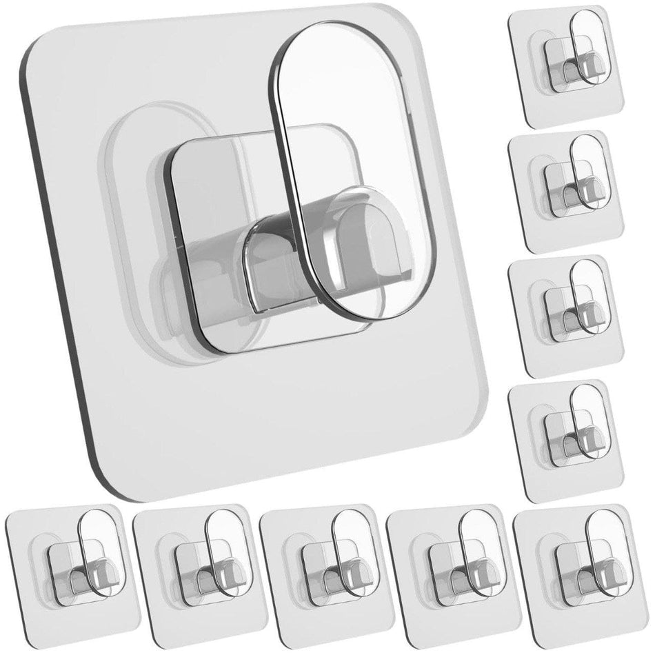 KROYWEN Self Adhesive Hooks/Wall Hangings Hook/Waterproof Hooks for Wall Without Drilling Heavy Duty Bathroom Kitchen Towel Wall Hooks for Hanging Strong Coat (Nail Hook, 4)