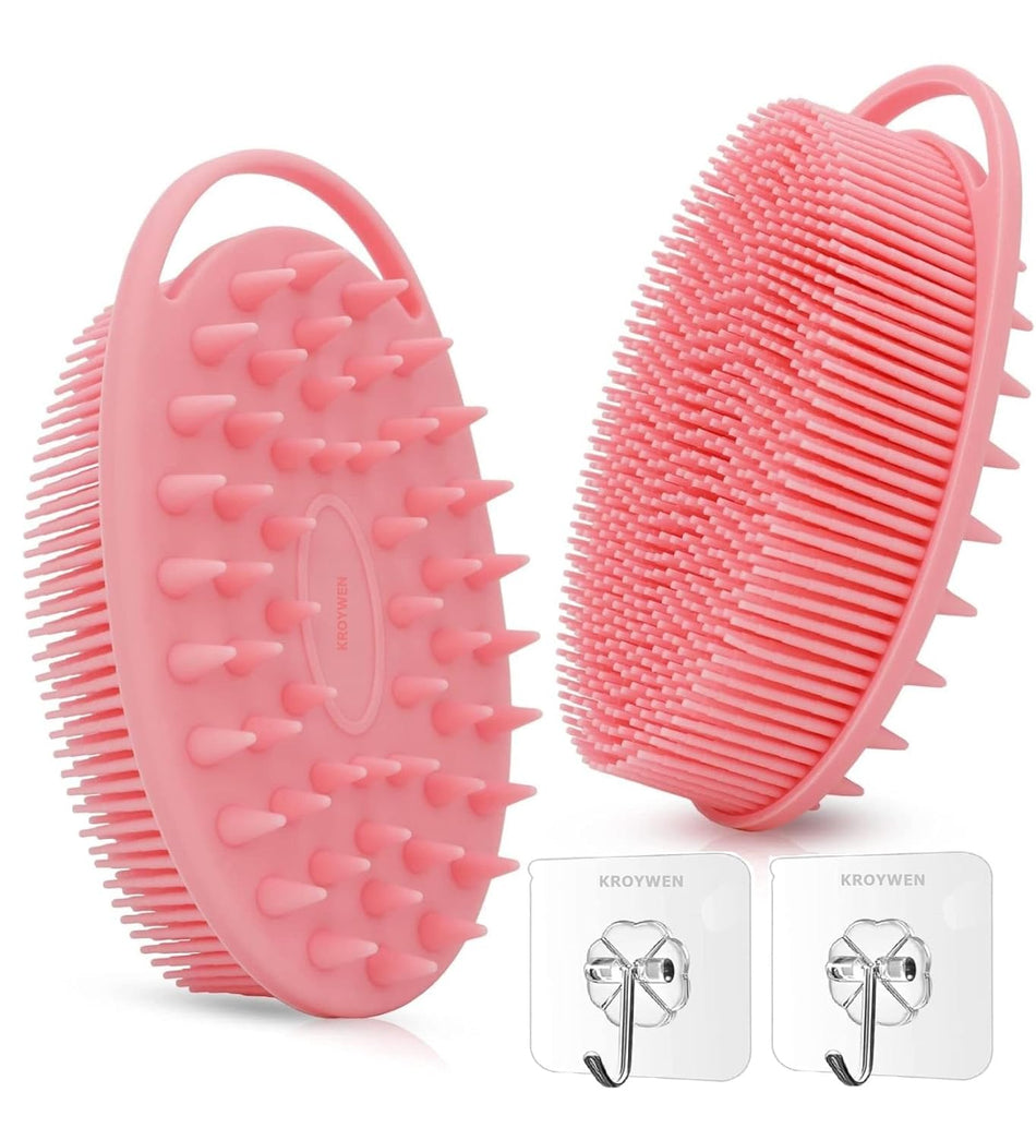 Ultra Soft Primum 2-in-1 Body & Shampoo Brush, Exfoliating Silicone Bath Scrubber, Premium Silicone Loofah, Scalp Massager, Super-Exfoliating & Lathering Body Scrubber, Shower Brush